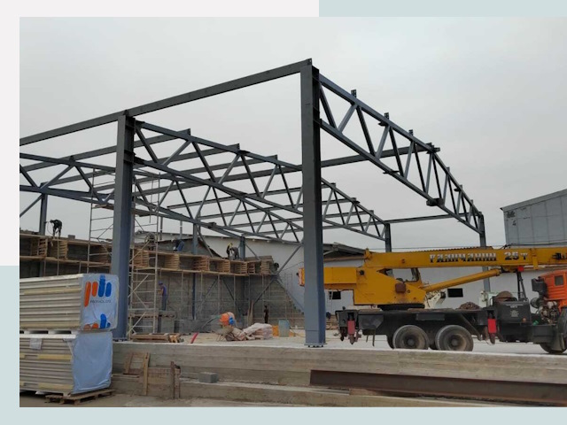 Строительство цехов в Новокуйбышевске