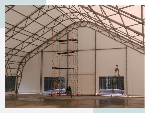 Шатровые ангары в Новокуйбышевске