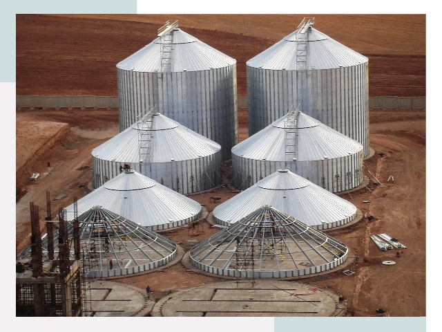 Строительство зерновых силосов в Новокуйбышевске