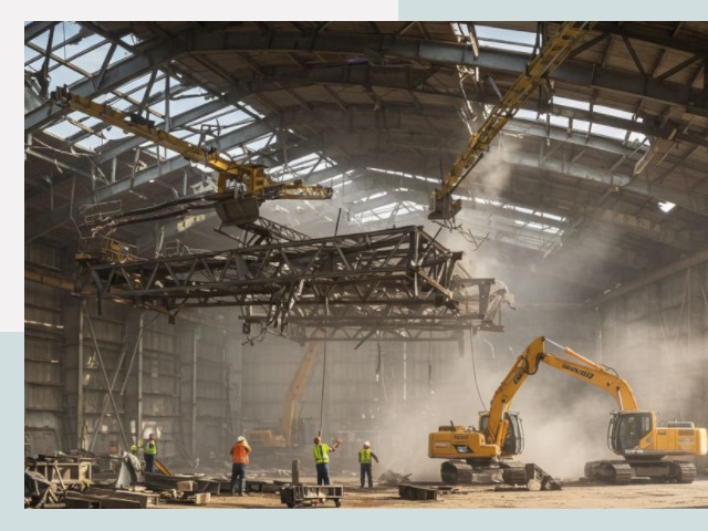 Демонтаж ангаров в Новокуйбышевске от 615 руб. за м²