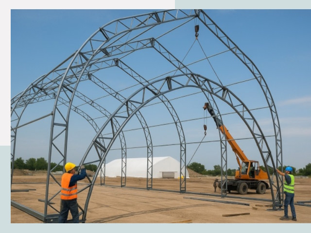 Монтаж ангаров в Новокуйбышевске от 615 руб. - Надежно и быстро