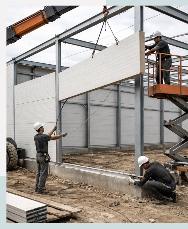 Строительство складов из сэндвич панелей в Новокуйбышевске под ключ