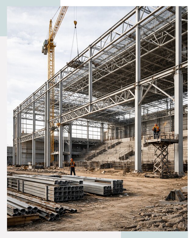 Строительство спортивных комплексов в Новокуйбышевске от 30726 р. | СтальСтрой-Нвб